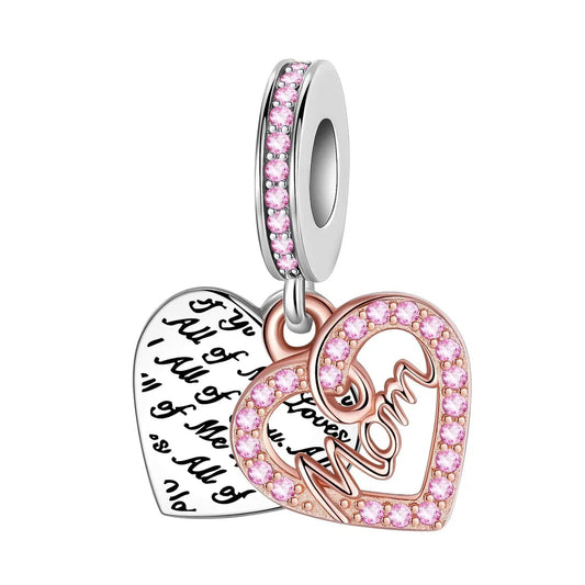 Heart Shaped Mom Dangle Charm