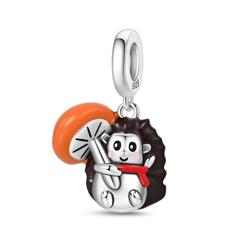 Pangama Jewelry Hedgehog with Mushroom Dangle Charm