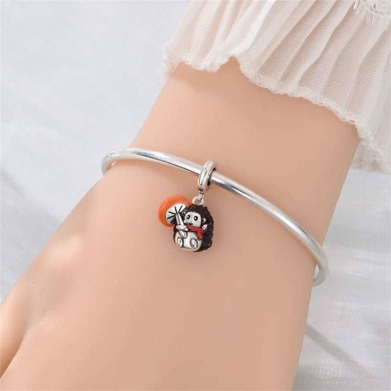 Pangama Jewelry Hedgehog with Mushroom Dangle Charm