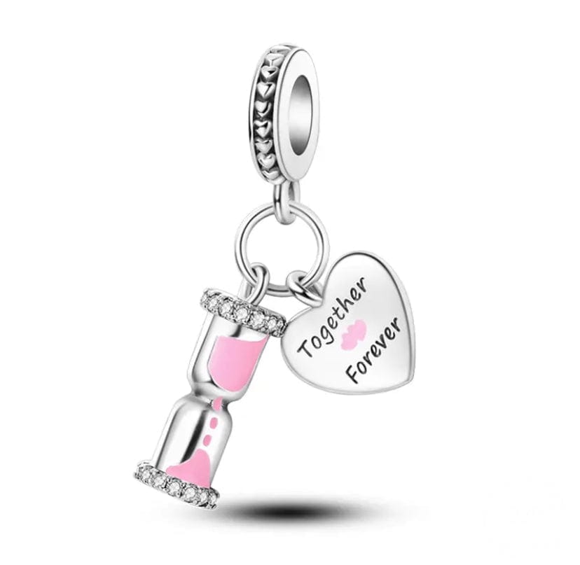 Hourglass Together Forever Charm