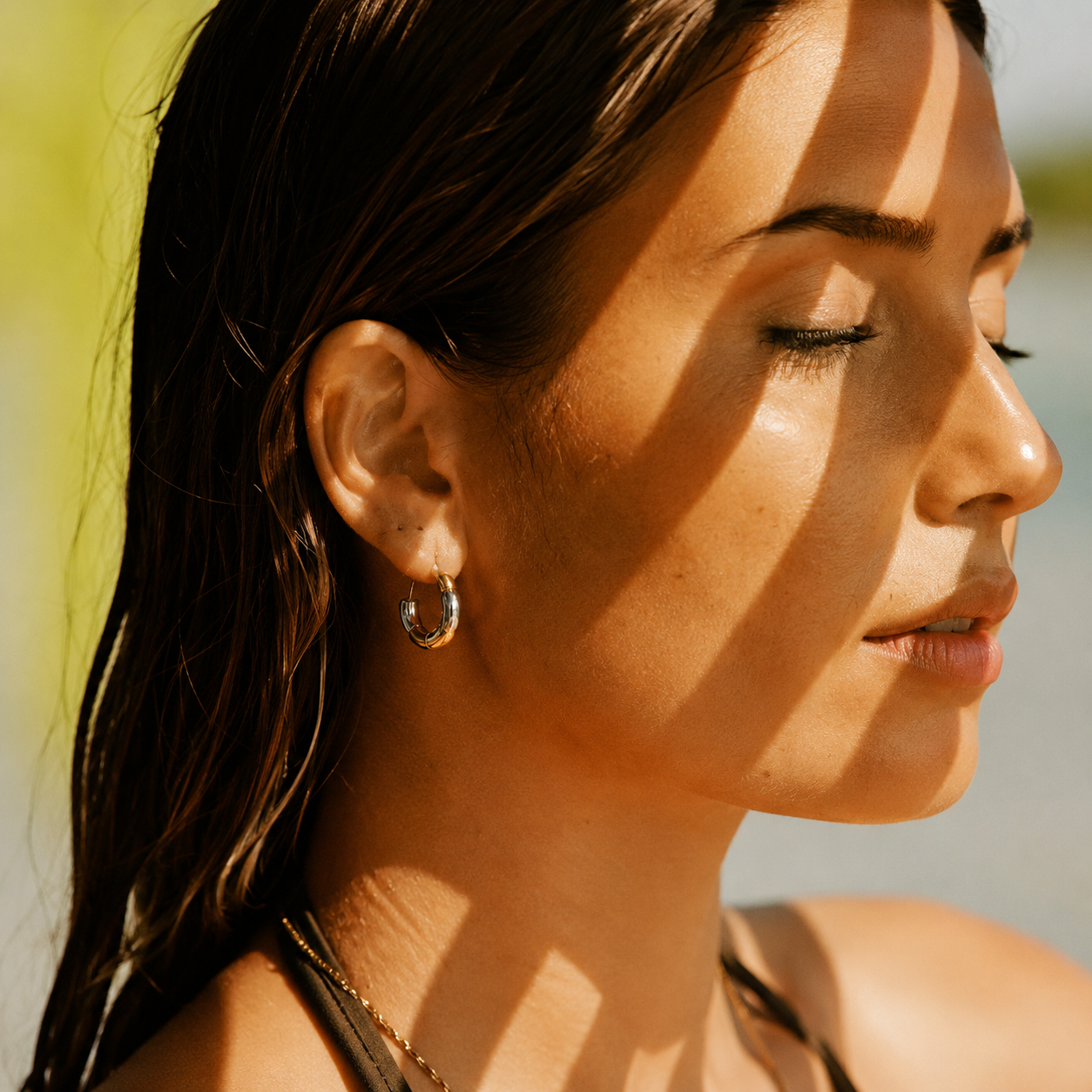 Bianca Two-Tone Hoop Earrings