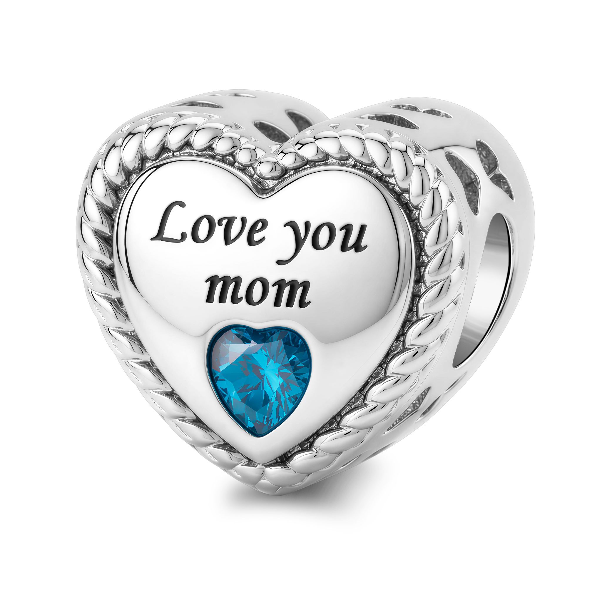 Charm de corazón personalizado con foto y grabado