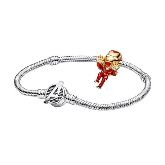 Iron Man Charm and Avengers Bracelet Gift Set