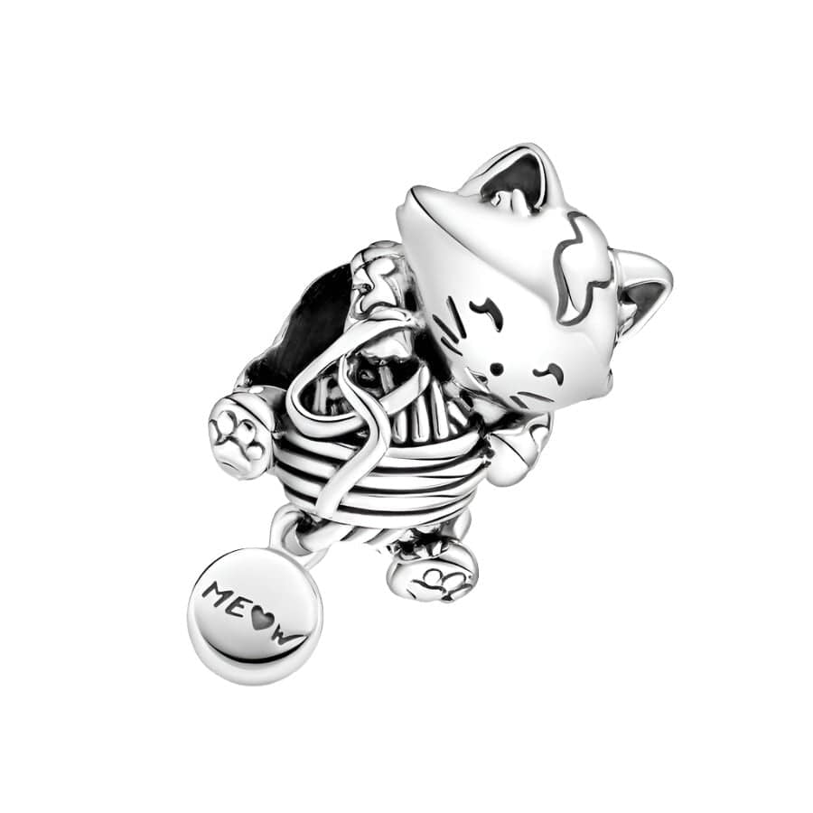 Kitten & Yarn Ball Charm