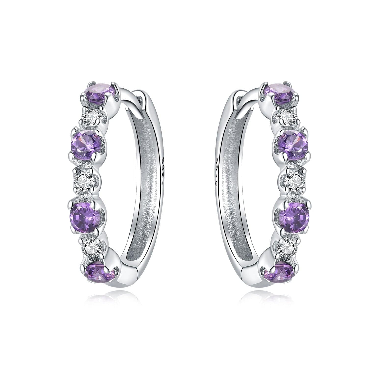 Pangama JewelryLavender Crystal Hoop Earrings