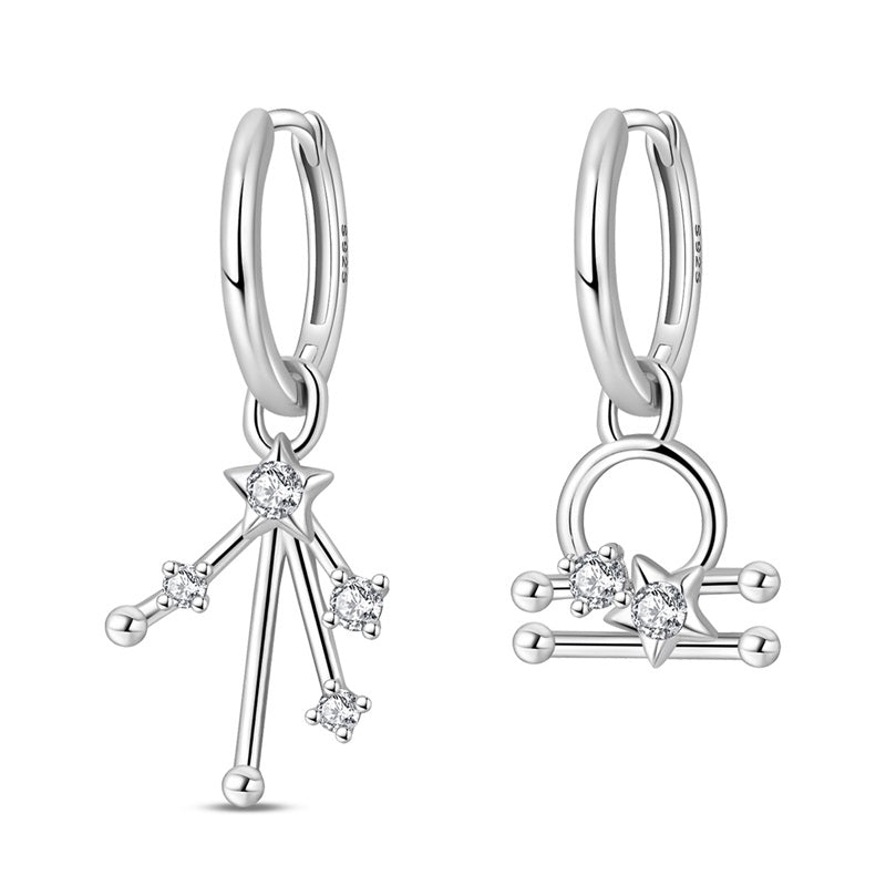 Pangama Jewelry Libra Constellation Zodiac Hoop Earrings