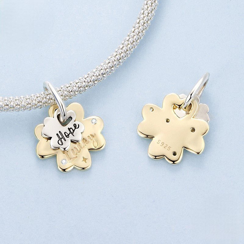 Pangama Jewelry Lucky & Hope Clover Dangle Charm