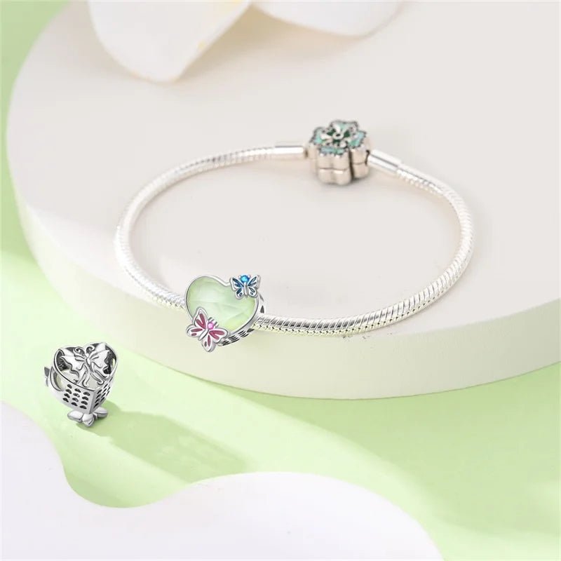 Pangama Jewelry Luminous Butterfly Heart Glow Charm