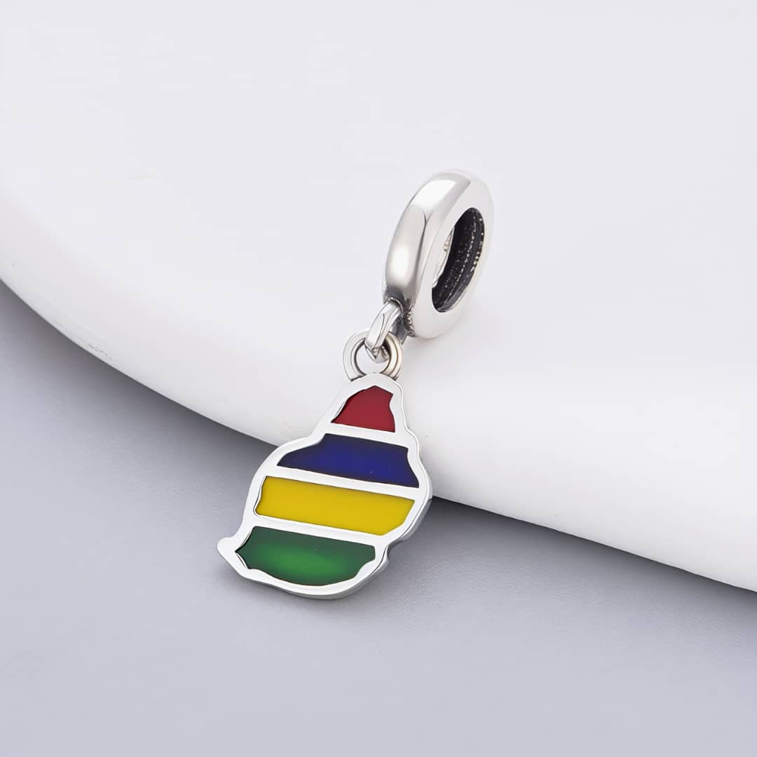 Pangama Jewelry Mauritius Island Flag Dangle Charm