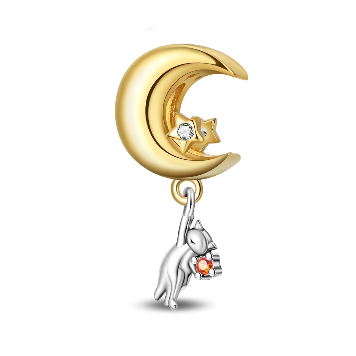 Pangama Jewelry Moonlight Cat Dangle Charm