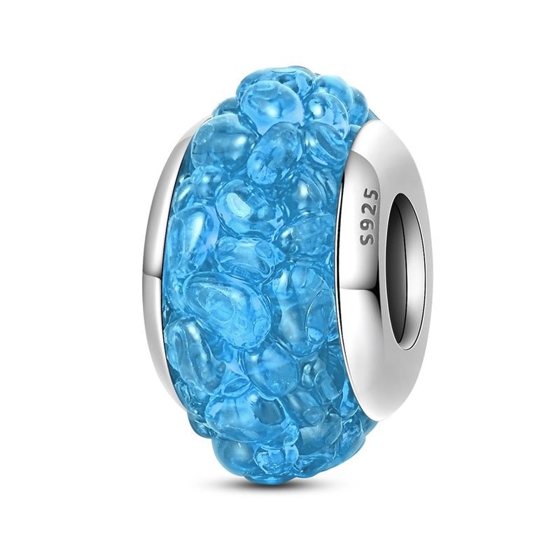 Pangama Jewelry Ocean Blue Murano Glass Charm