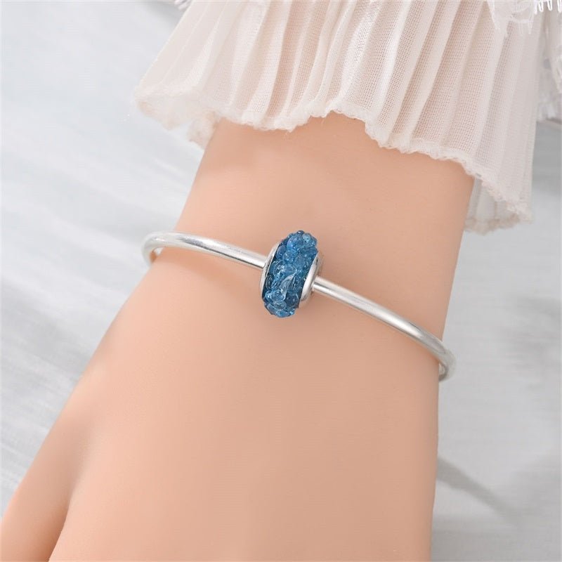 Pangama Jewelry Ocean Blue Murano Glass Charm