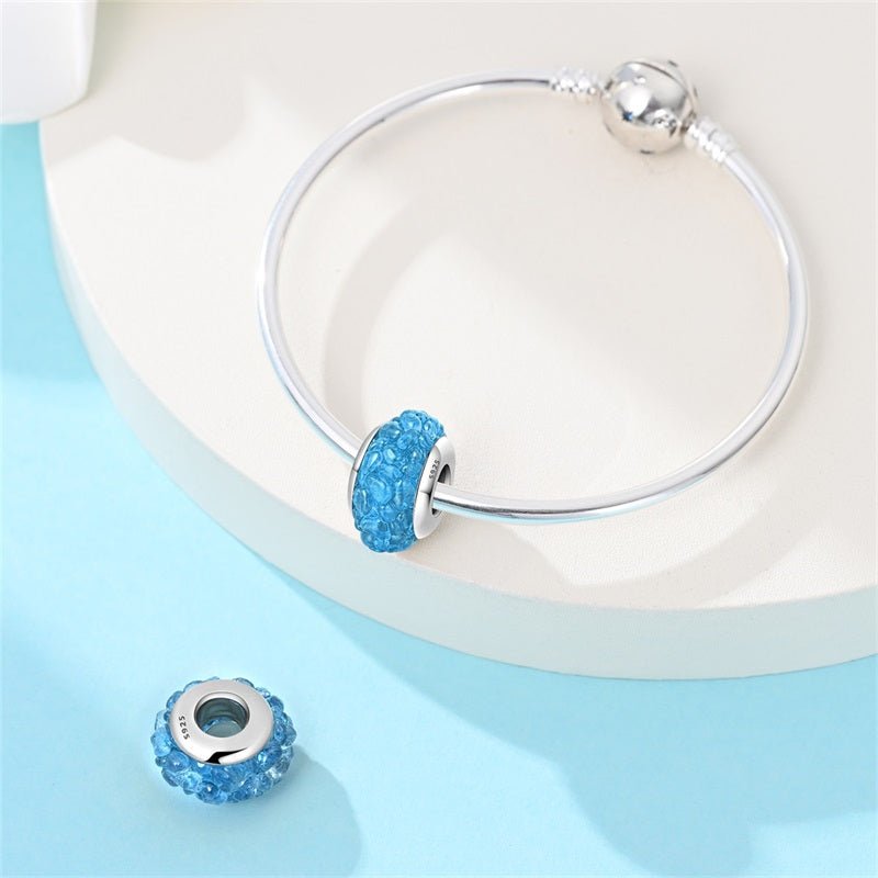 Pangama Jewelry Ocean Blue Murano Glass Charm
