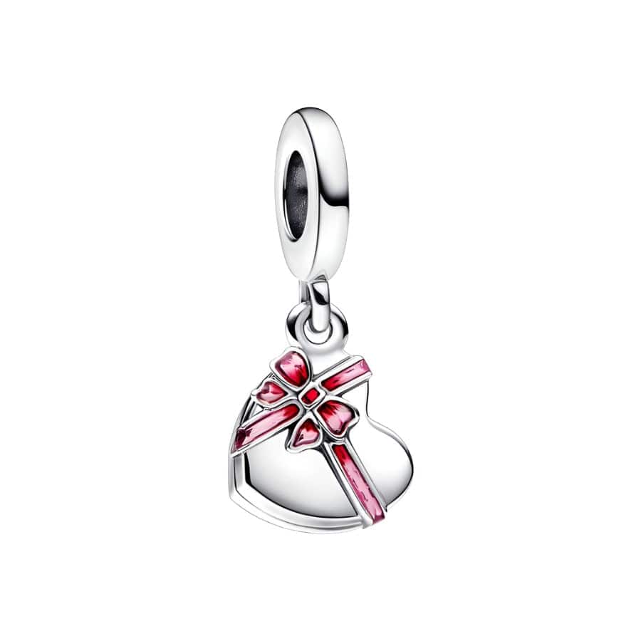 Openable Heart Chocolate Gift Box Dangle Charm