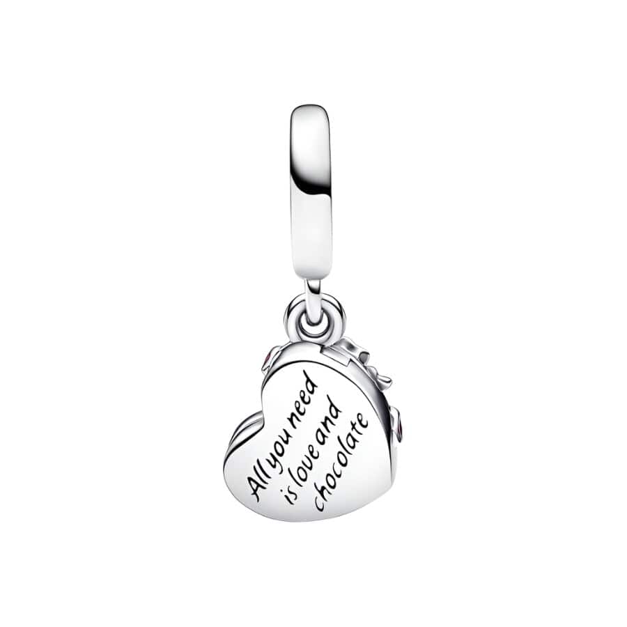 Openable Heart Chocolate Gift Box Dangle Charm