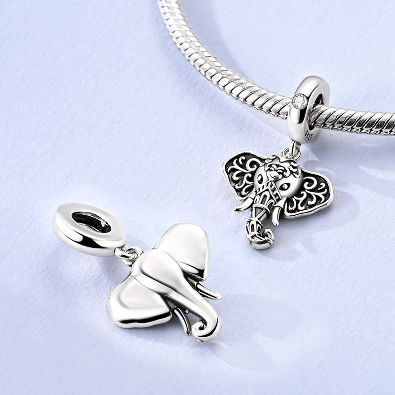 Pangama Jewelry Ornate Elephant Dangle Charm