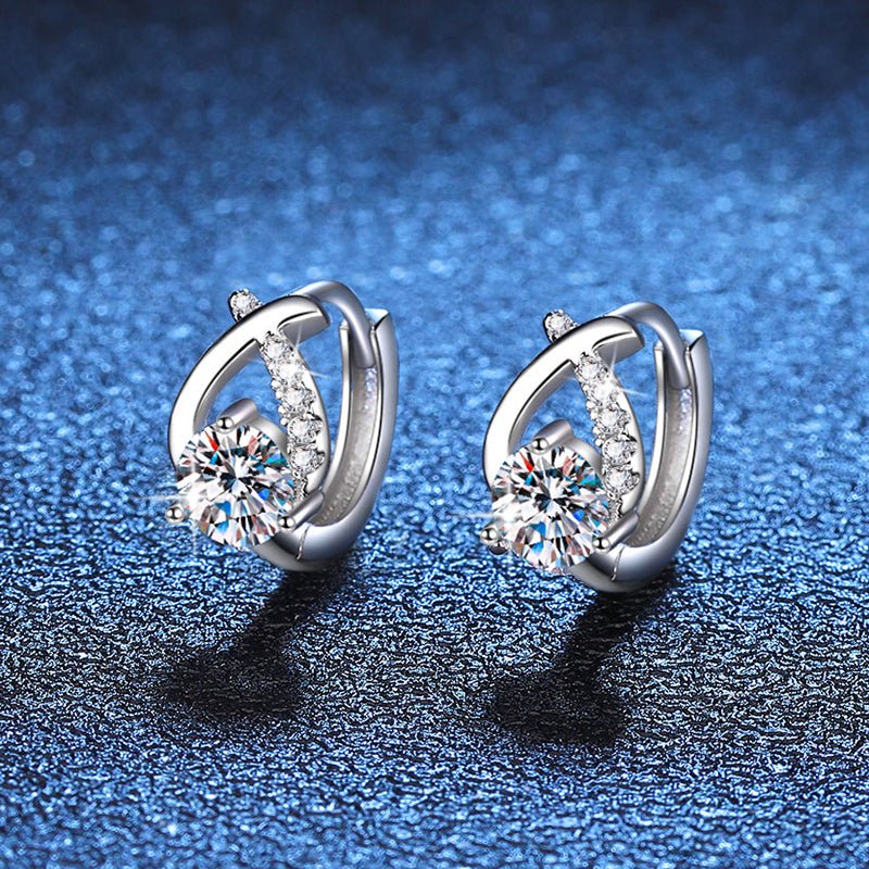 Pangama Jewelry Pangama Celestial Loop Moissanite Earrings