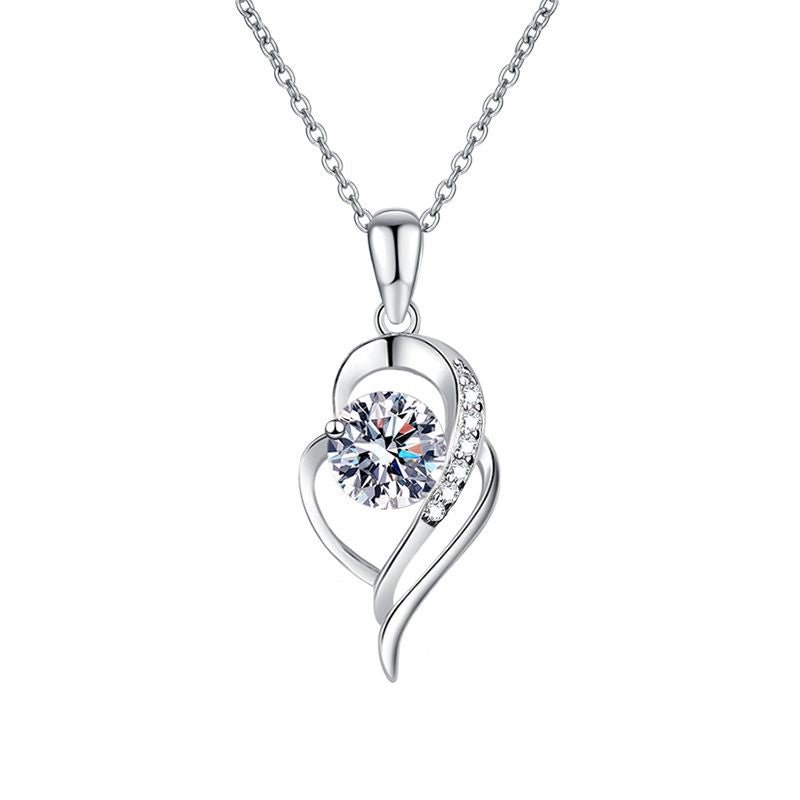 Pangama Jewelry Pangama Eternal Heart Moissanite Necklace