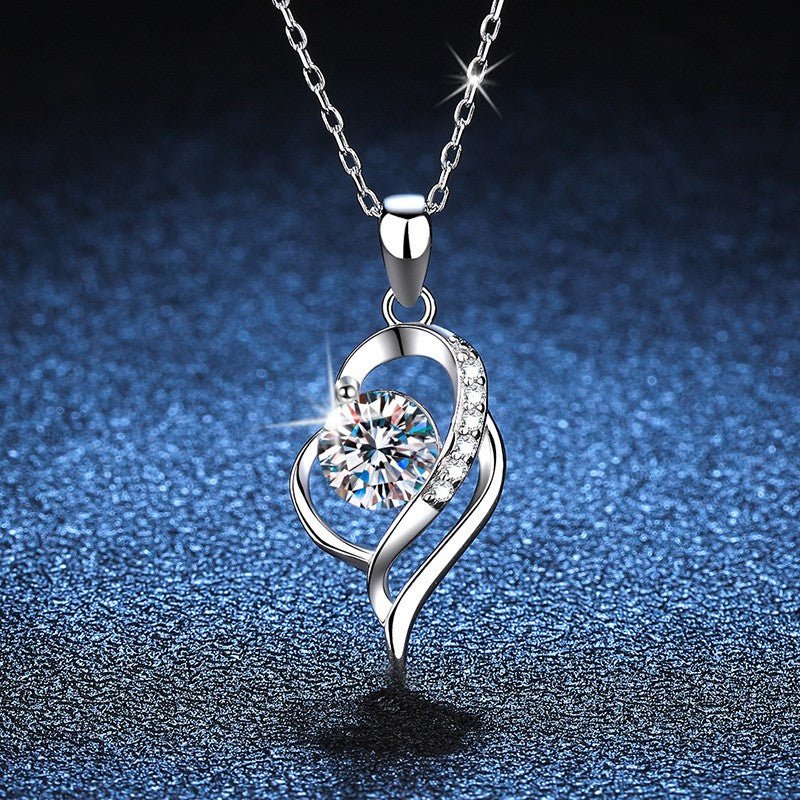 Pangama Jewelry Pangama Eternal Heart Moissanite Necklace