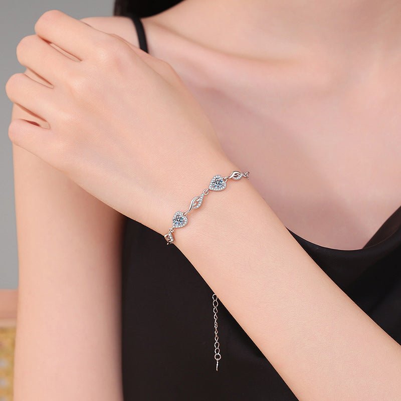 Pangama Jewelry Pangama Eternal Hearts Moissanite Bracelet