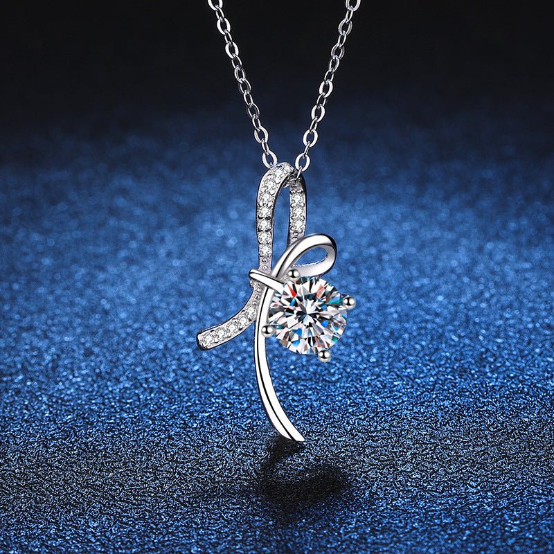 Pangama Jewelry Pangama Graceful Ribbon Moissanite Necklace