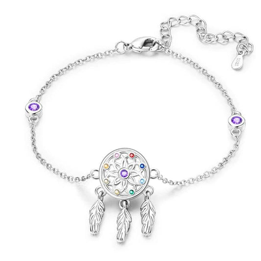 Pangama Jewelry Bracelet Dreamcatcher Bracelet with Colorful Gemstones