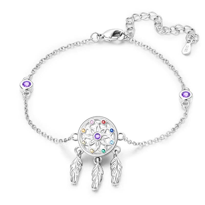 Pangama Jewelry Bracelet Dreamcatcher Bracelet with Colorful Gemstones