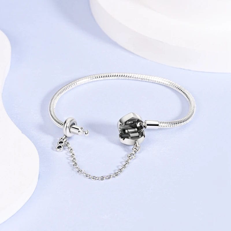 Pangama Jewelry Bracelet Forever Heart Bracelet with Safety Chain