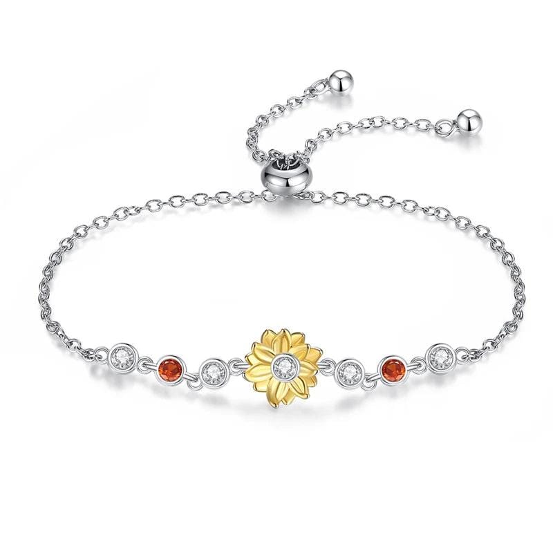 Pangama Jewelry Bracelet Golden Sunflower Radiance Bracelet with Gemstone Accents