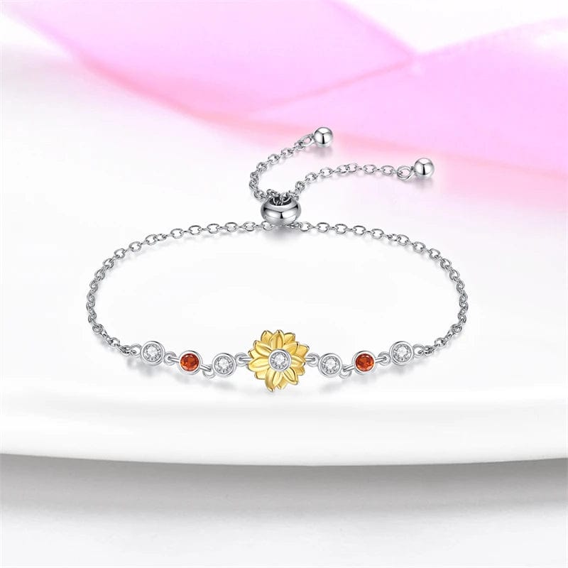 Pangama Jewelry Bracelet Golden Sunflower Radiance Bracelet with Gemstone Accents