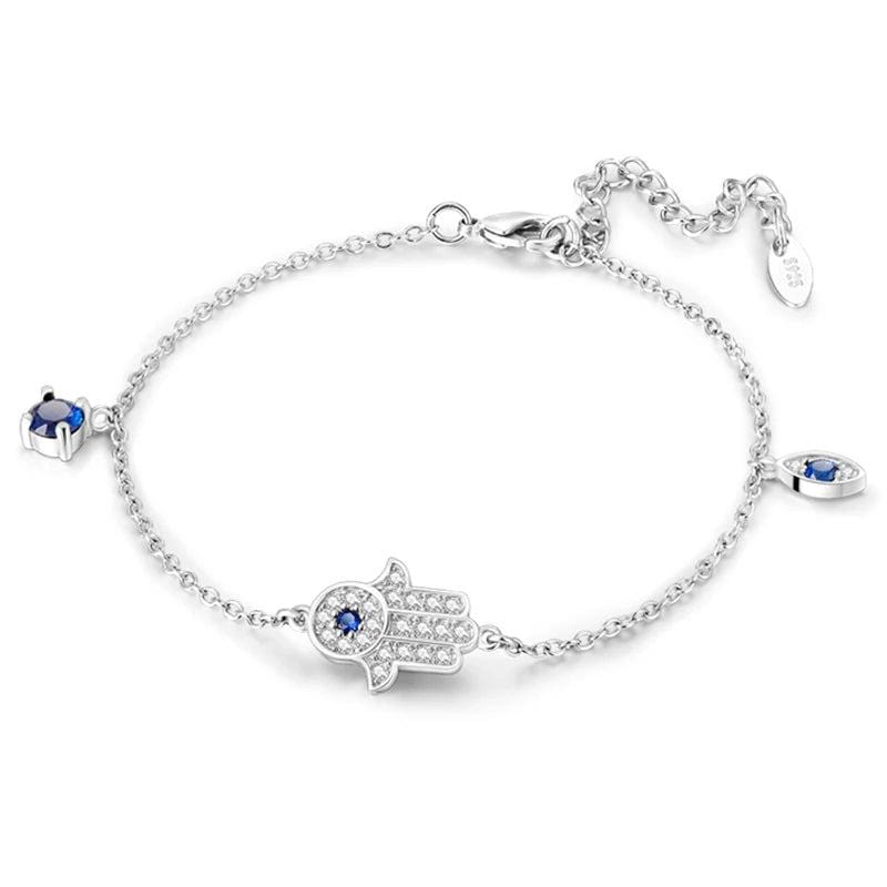 Pangama Jewelry Bracelet Hamsa Hand and Evil Eye Charm Bracelet