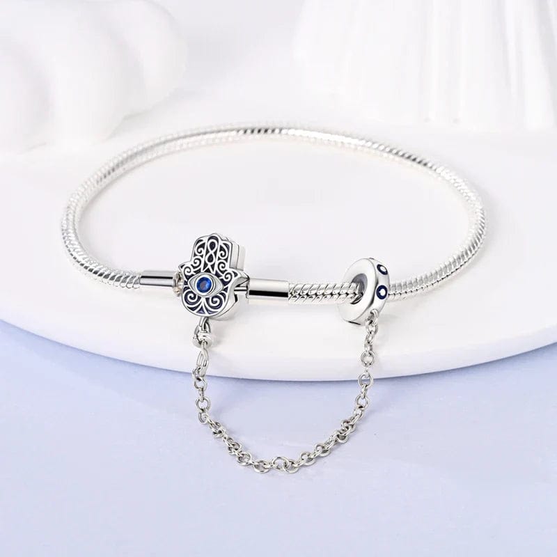 Pangama Jewelry Bracelet Hamsa Hand Bracelet with Evil Eye Protection Charm