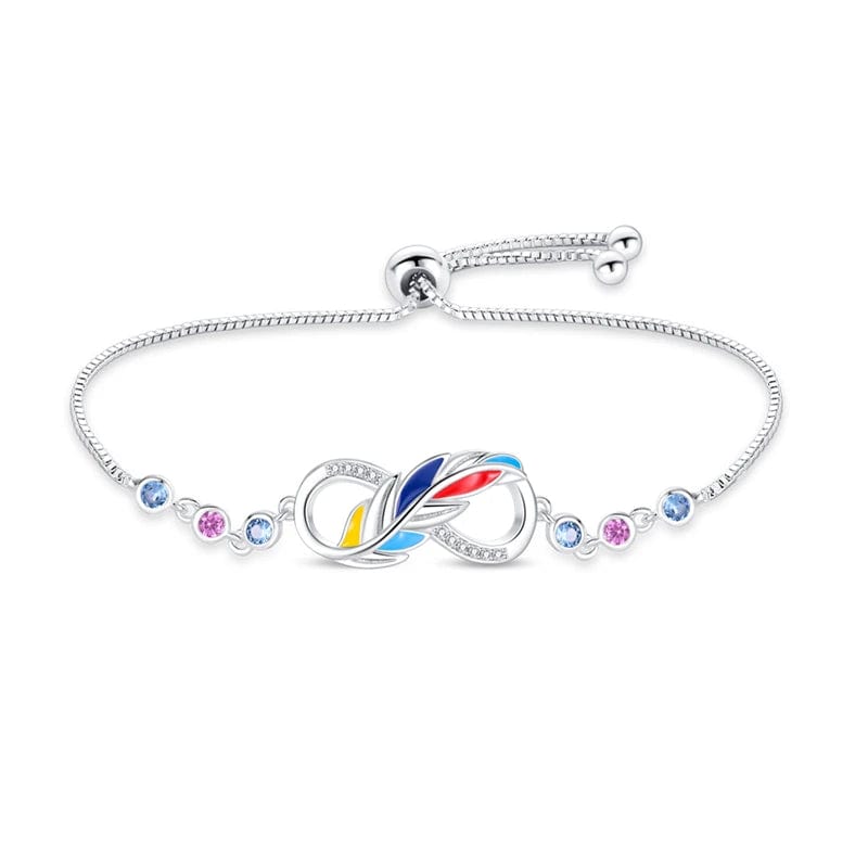 Pangama Jewelry Bracelet Infinity Bracelet with Vibrant Enamel and Gemstone Accents