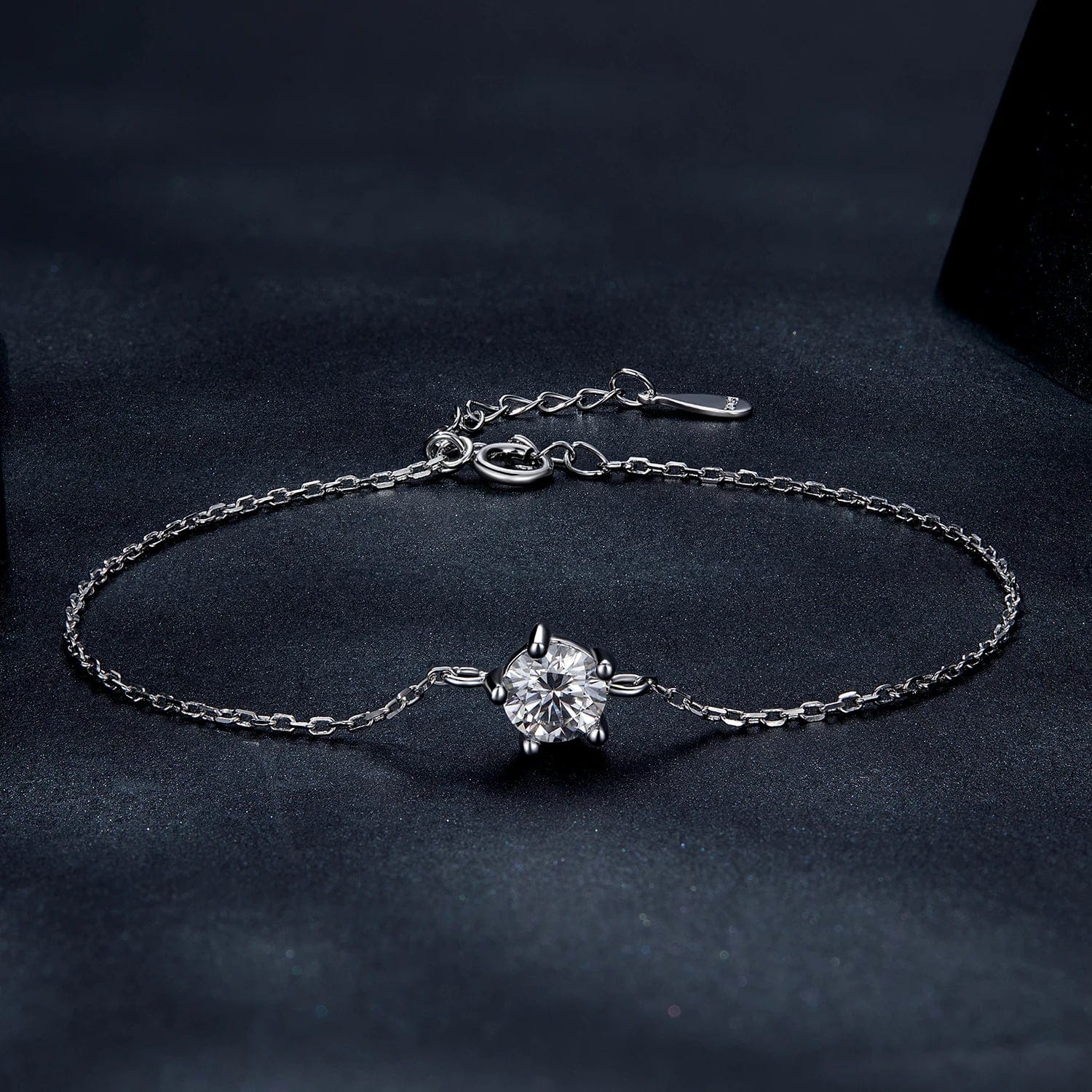 Pangama Jewelry Bracelet Pangama Solitaire Sterling Silver Moissanite Bracelet