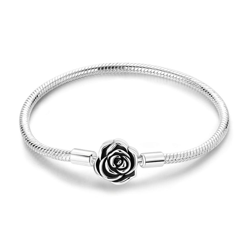 Pangama Jewelry Bracelet Rose in Bloom Clasp Snake Chain Bracelet