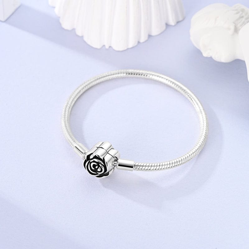 Pangama Jewelry Bracelet Rose in Bloom Clasp Snake Chain Bracelet