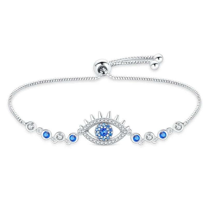 Pangama Jewelry Bracelet Sparkling Blue Evil Eye Charm Bracelet