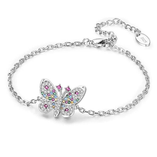 Pangama Jewelry Bracelet Sparkling Rainbow Butterfly Bracelet