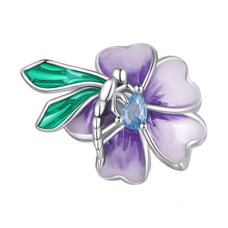 PurpleFlower&DragonflyCharm