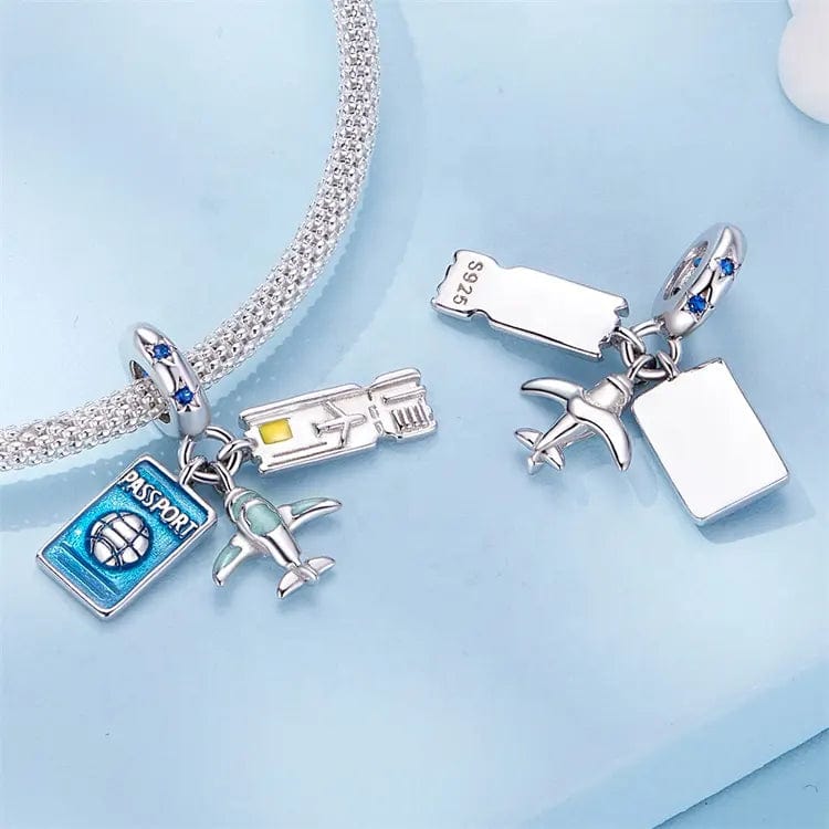 Pangama Jewelry Charm Air Travel Adventure Trio Dangle Charm