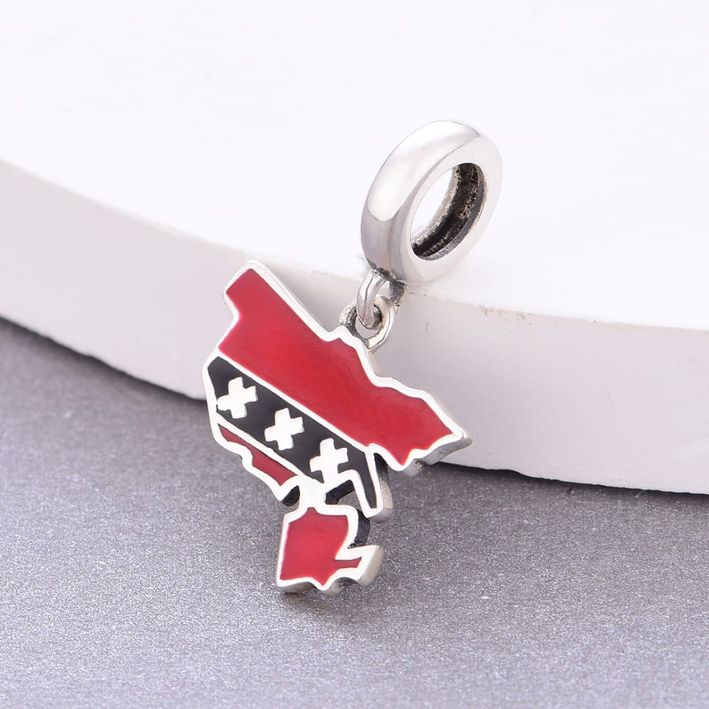 Pangama Jewelry Charm Amsterdam Map Dangle Charm