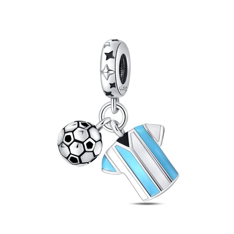 Pangama Jewelry Charm Argentina Football Messi Shirt Dangle Charm