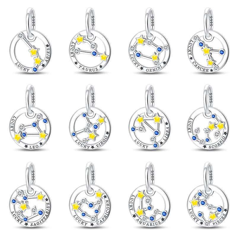 Pangama Jewelry Charm Astrology Signs Zodiac Constellation Luminous Charms