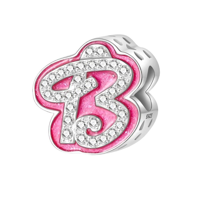 Pangama Jewelry Charm B Pink Letter A~Z Alphabet Charm