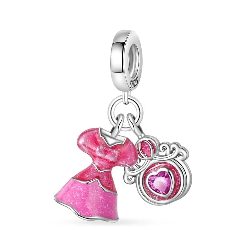 Pangama Jewelry Charm Barbie Pink Dress Charm