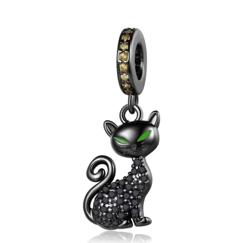 Pangama Jewelry Charm Black Cat Dangle Charm