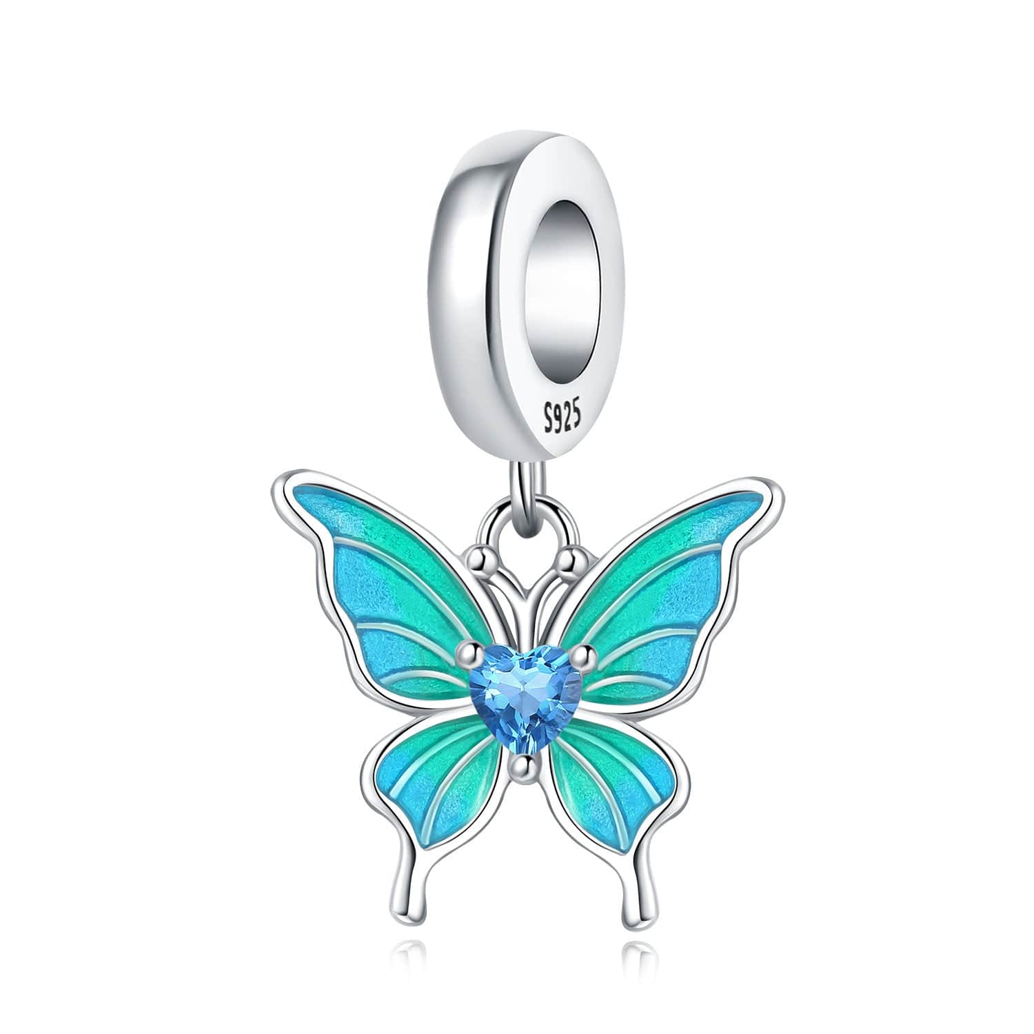 Pangama Jewelry Charm Blue Butterfly Dangle Charm