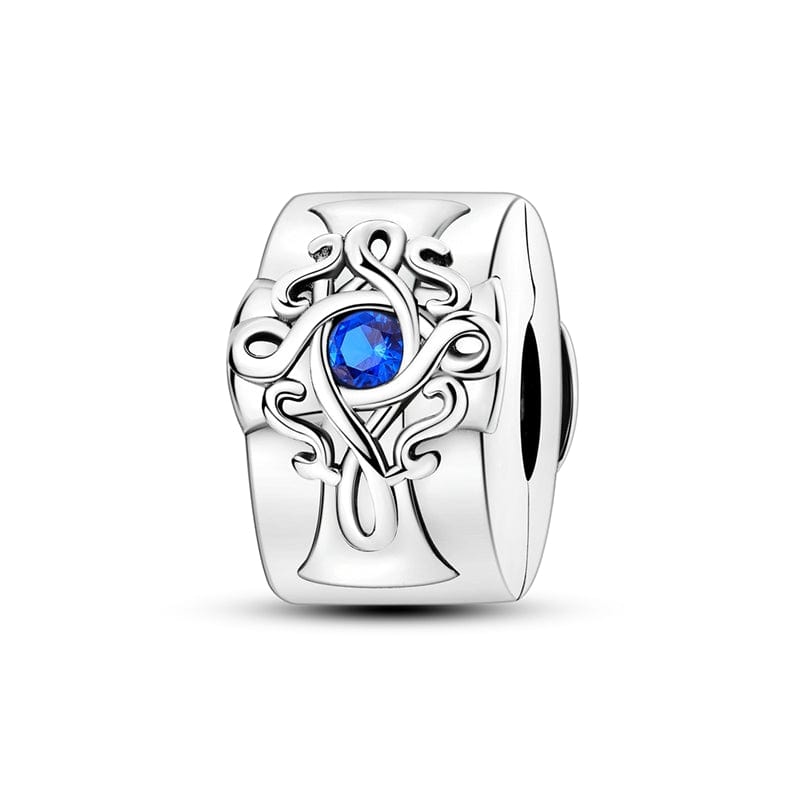 Pangama Jewelry Charm Blue Celtic Knot Symbol Clip Charm