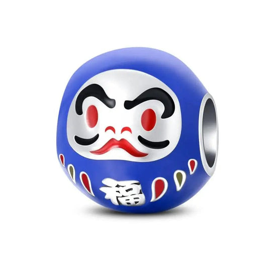 Pangama Jewelry Charm Blue Daruma Doll Charm