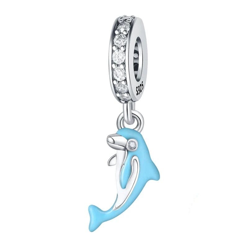 Pangama Jewelry Charm Blue Dolphin Dangle Charm